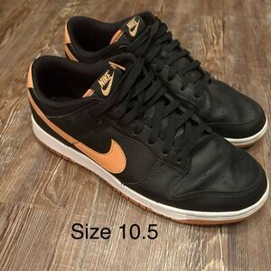 Nike Black and Orange Sneakers Size 10.5